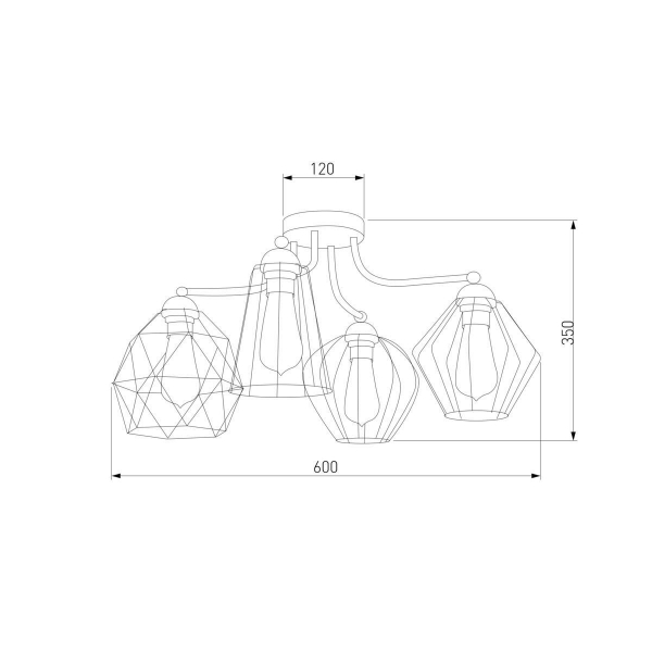 Потолочный светильник TK Lighting 1645 Galaxy 4 Потолочный светильник TK Lighting 1645 Galaxy 4