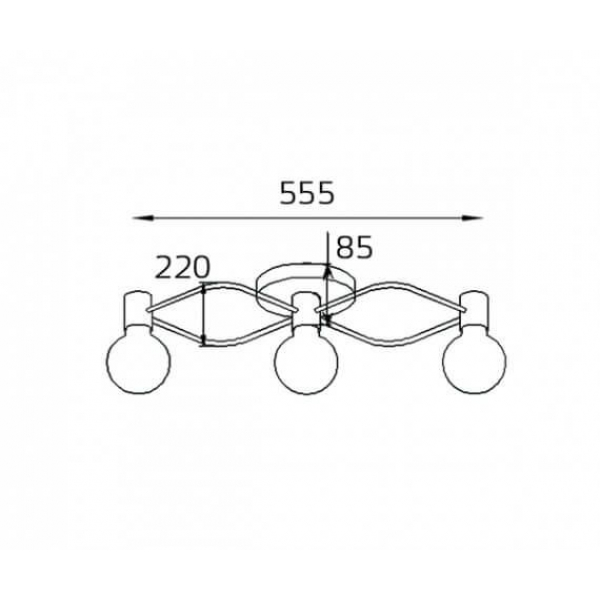 Потолочная люстра Italline Vega PL 6088/3 bronze Потолочная люстра Italline Vega PL 6088/3 bronze