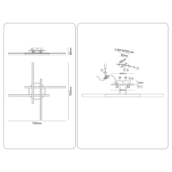 Люстра Ambrella Light COMFORT FL6282