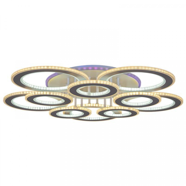 Потолочная светодиодная люстра Reluce 08881-0.3-5+5LED WH (BL+YL) Потолочная светодиодная люстра Reluce 08881-0.3-5+5LED WH (BL+YL)
