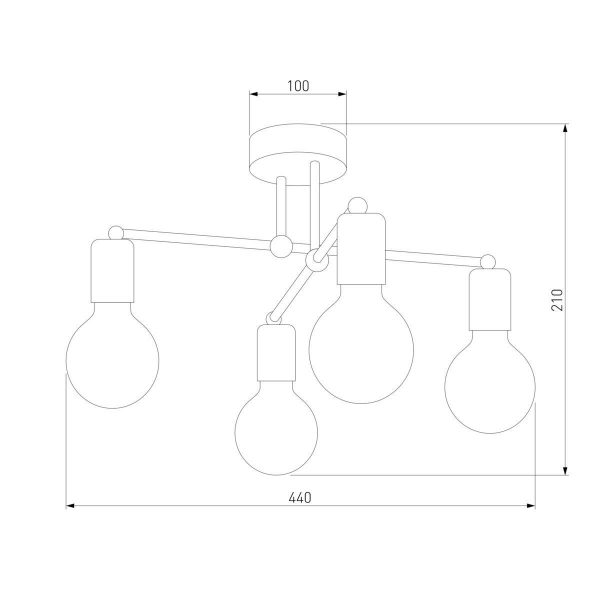 Потолочная люстра TK Lighting 1904 Retro Потолочная люстра TK Lighting 1904 Retro
