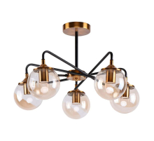 Потолочная люстра ЭкономСвет 20714/5GD+BK AMB