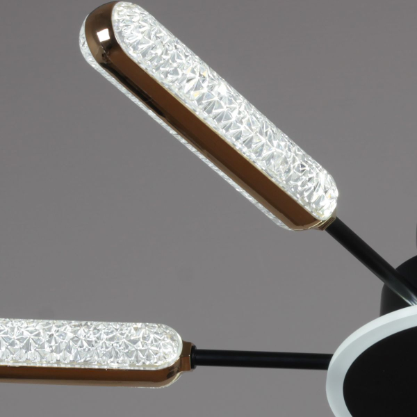 Потолочная светодиодная люстра Reluce 08290-0.3-08 BK+GD