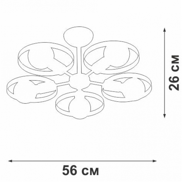 Потолочная люстра Vitaluce V4379-0/5PL Потолочная люстра Vitaluce V4379-0/5PL