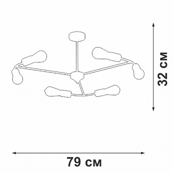 Потолочная люстра Vitaluce V3025-1/6PL Потолочная люстра Vitaluce V3025-1/6PL
