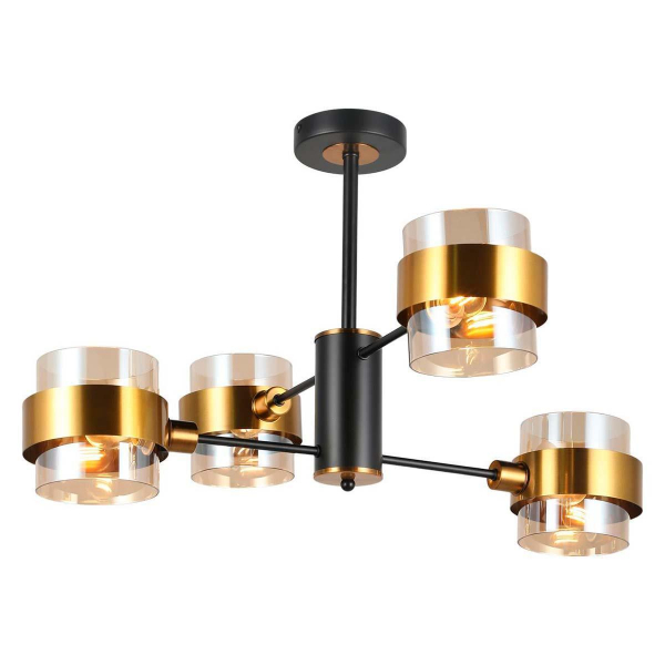 Потолочная люстра IMEX MD.51891-4-S-BK+GBR Потолочная люстра IMEX MD.51891-4-S-BK+GBR