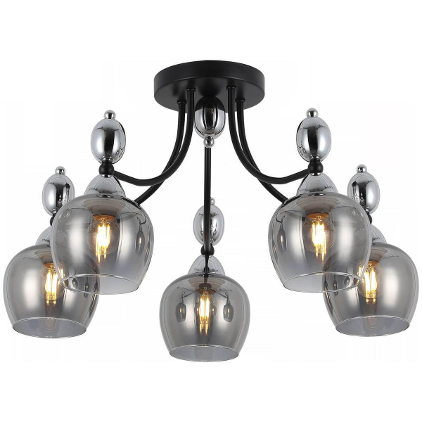 Потолочная люстра Illumico IL8258-5COU-79 BK CR Потолочная люстра Illumico IL8258-5COU-79 BK CR