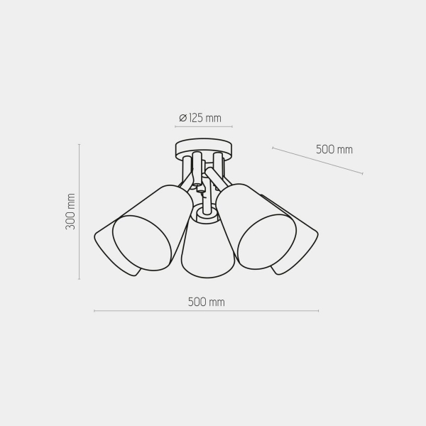 Потолочная люстра TK Lighting 666 Vaio 5 Потолочная люстра TK Lighting 666 Vaio 5