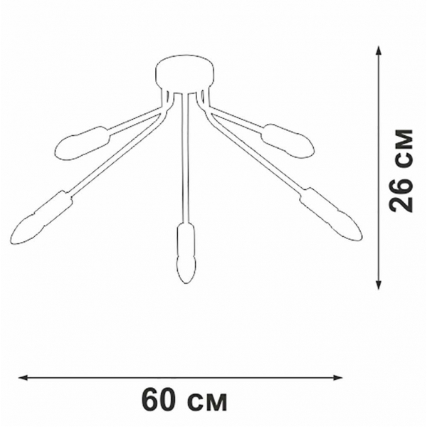Потолочная люстра Vitaluce V3020-1/5PL Потолочная люстра Vitaluce V3020-1/5PL