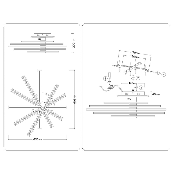 Люстра Ambrella Light COMFORT FL6232