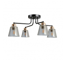 Потолочная люстра ЭкономСвет 12197/4BK+GD GR