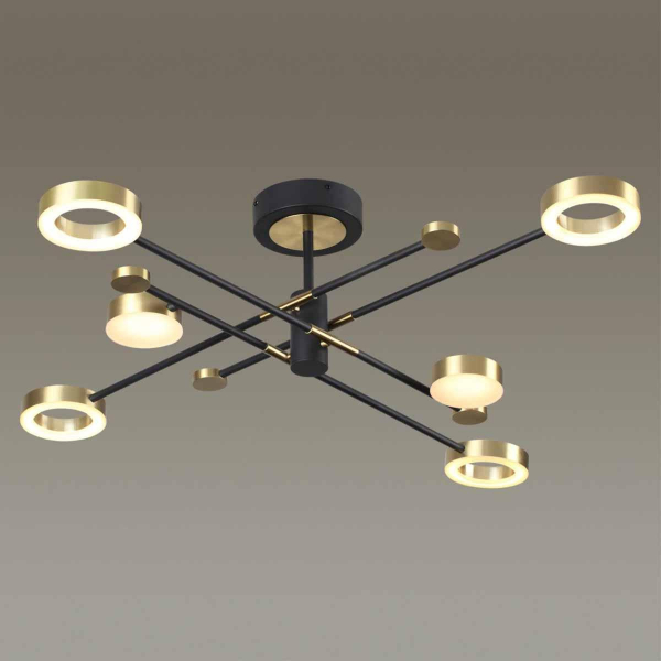 Потолочная светодиодная люстра Odeon Light Midcent Denzel 4321/55CL Потолочная светодиодная люстра Odeon Light Midcent Denzel 4321/55CL