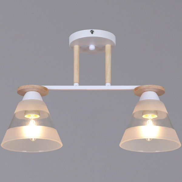 Потолочная люстра Reluce 01630-0.3-02 WH+WOOD Потолочная люстра Reluce 01630-0.3-02 WH+WOOD