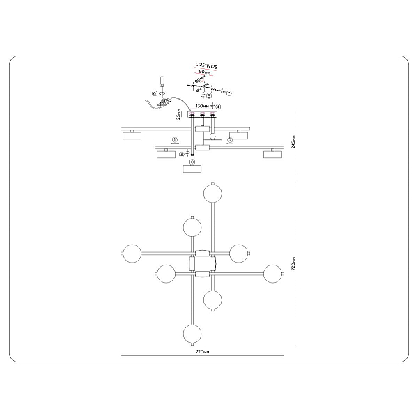 Люстра Ambrella Light COMFORT FL51752