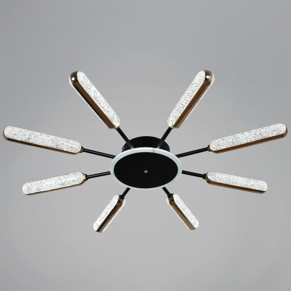 Потолочная светодиодная люстра Reluce 08290-0.3-08 BK+GD