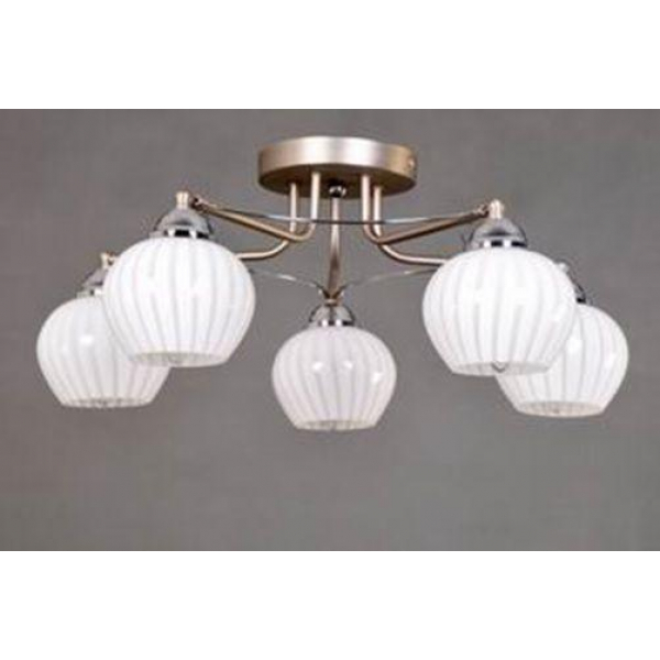 Потолочная люстра Elvan LU-37850/5-E14-Si+Wh Потолочная люстра Elvan LU-37850/5-E14-Si+Wh