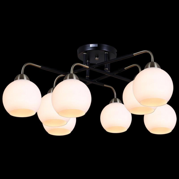 Потолочная люстра Illumico IL0252-8CSQ-79 BK AB Потолочная люстра Illumico IL0252-8CSQ-79 BK AB