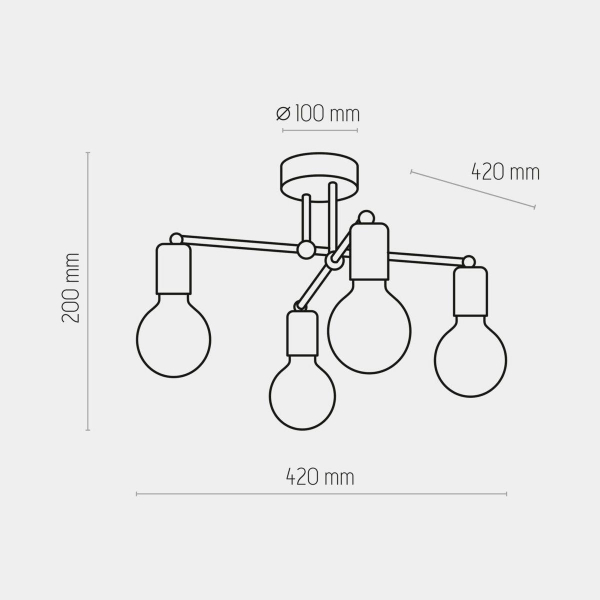 Потолочная люстра TK Lighting 1904 Retro Потолочная люстра TK Lighting 1904 Retro