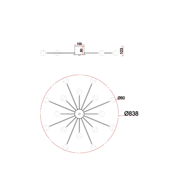 Потолочная люстра Freya Celebrity FR5242CL-16BS