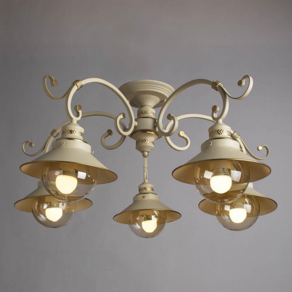Потолочная люстра Arte Lamp 7 A4577PL-5WG Потолочная люстра Arte Lamp 7 A4577PL-5WG