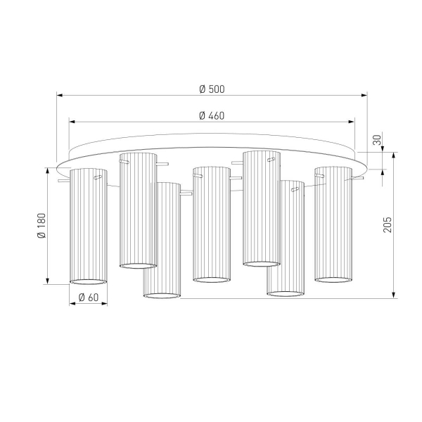 Потолочная люстра Eurosvet Merge 502111/7 хром a071916
