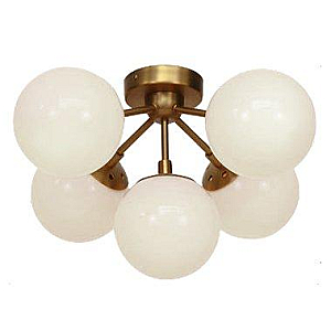 Потолочная люстра Imperium Loft Modo 5 Brass ColorAmp White Glass 343879-22