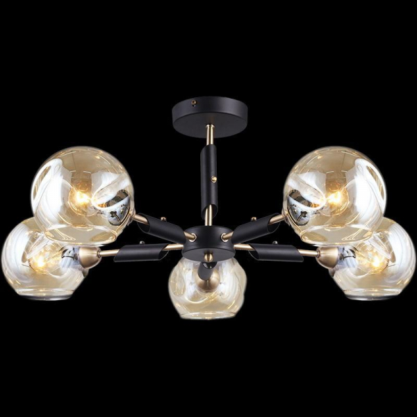 Потолочная люстра Illumico IL9474-5CSQ-79 BK AB Потолочная люстра Illumico IL9474-5CSQ-79 BK AB