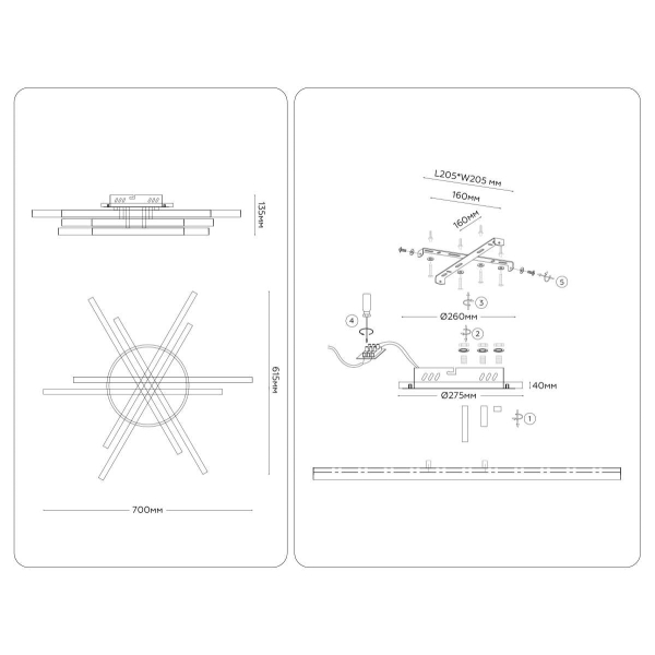 Люстра Ambrella Light COMFORT FL6272