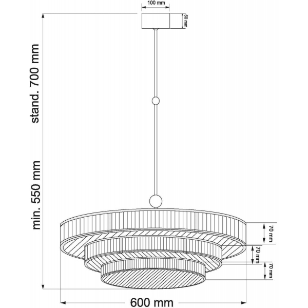 Потолочная люстра KUTEK LAVONE LAV-ZW-10(ZM)60/44/31
