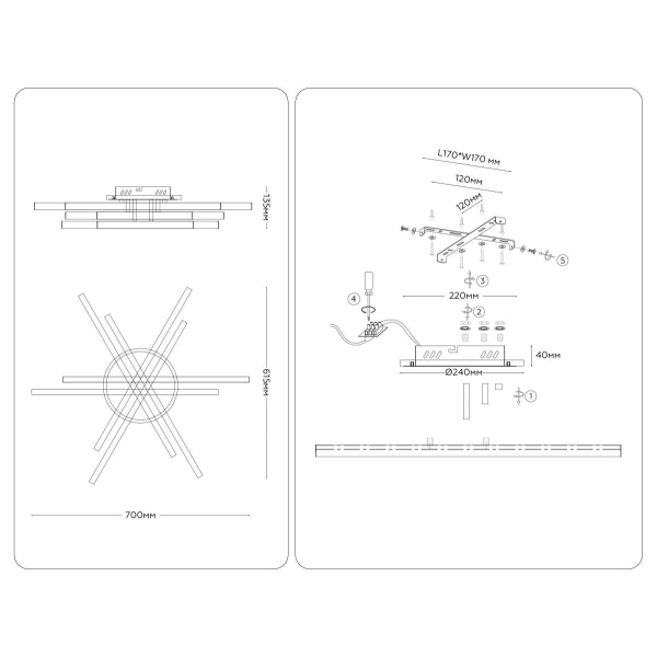 Люстра Ambrella Light COMFORT FL6271