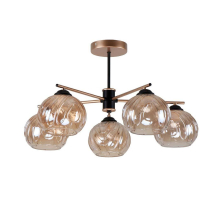 Потолочная люстра ЭкономСвет 13116/5B CPGD+MBK BR