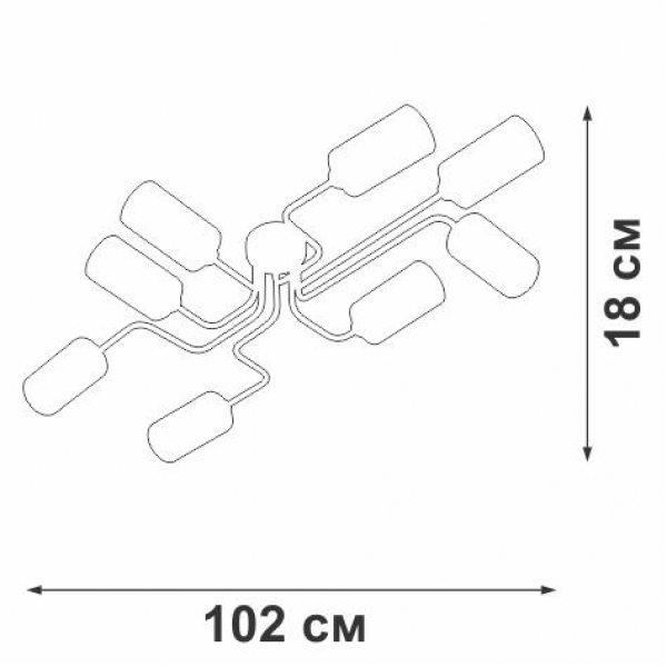 Потолочная люстра Vitaluce V4310-0/8PL Потолочная люстра Vitaluce V4310-0/8PL