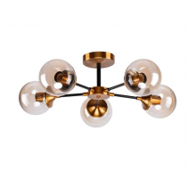 Потолочная люстра ЭкономСвет 20713/5GD+BK AMB