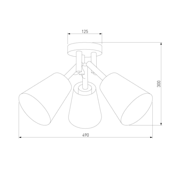 Потолочная люстра TK Lighting 658 Vaio Grafit 3 Потолочная люстра TK Lighting 658 Vaio Grafit 3