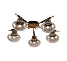 Потолочная люстра ЭкономСвет 20794/5GD+BK BR