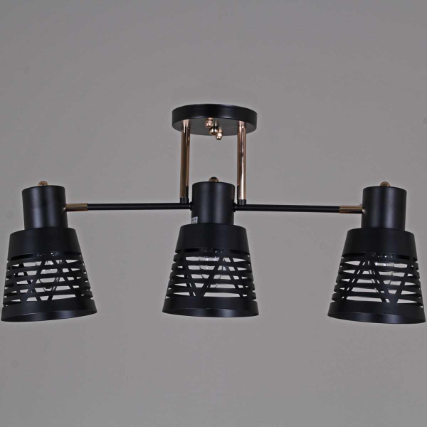 Люстра Reluce 06074-3.3-03 BK+FG Люстра Reluce 06074-3.3-03 BK+FG