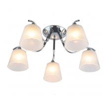 Потолочная люстра ЭкономСвет 13147/5CR+BK WT