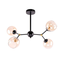 Потолочная люстра ЭкономСвет 10147/4BK+GD AMB