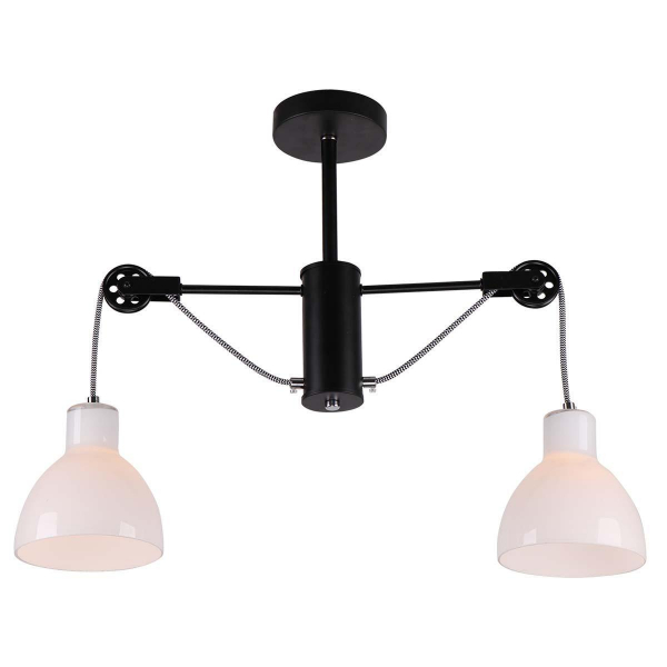 Потолочная люстра IMEX MD.1230-2-S BK+CH Потолочная люстра IMEX MD.1230-2-S BK+CH