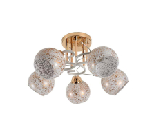 Потолочная люстра ЭкономСвет 12266/5FGD+WT WT+GD