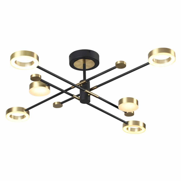 Потолочная светодиодная люстра Odeon Light Midcent Denzel 4321/55CL Потолочная светодиодная люстра Odeon Light Midcent Denzel 4321/55CL