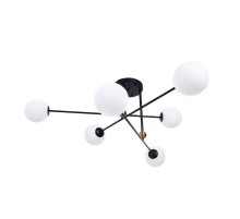 Потолочная люстра Lumina Deco Bersago LDP 8030-6 BK+WT