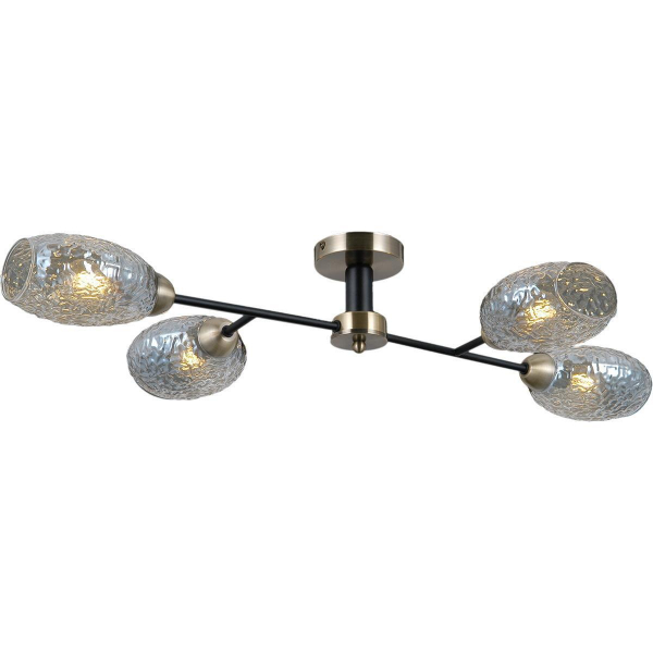 Потолочная люстра Illumico IL0285-4CSQ-79 BK AB Потолочная люстра Illumico IL0285-4CSQ-79 BK AB