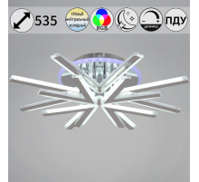 Потолочная светодиодная люстра Reluce 09824-3.3-4+4C CR (RGB)