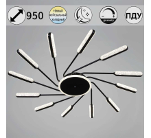 Потолочная люстра Reluce 87290-0.3-12 BK