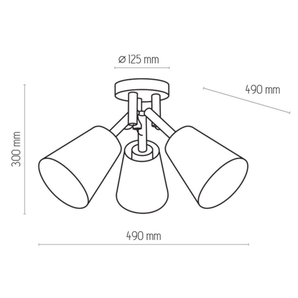 Потолочная люстра TK Lighting 665 Vaio 3 Потолочная люстра TK Lighting 665 Vaio 3