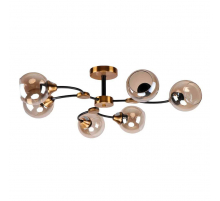 Потолочная люстра ЭкономСвет 20112/6GB+BK AMB