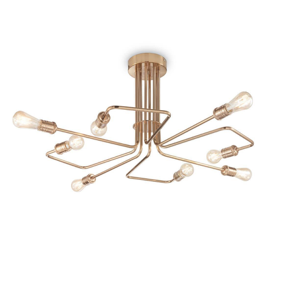 Потолочная люстра Ideal Lux Triumph Pl8 Ottone Antico 160313 Потолочная люстра Ideal Lux Triumph Pl8 Ottone Antico 160313