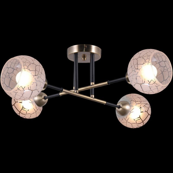 Потолочная люстра Illumico IL9573-4CSQ-79 BK AB Потолочная люстра Illumico IL9573-4CSQ-79 BK AB