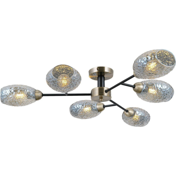 Потолочная люстра Illumico IL0285-6CSQ-79 BK AB Потолочная люстра Illumico IL0285-6CSQ-79 BK AB